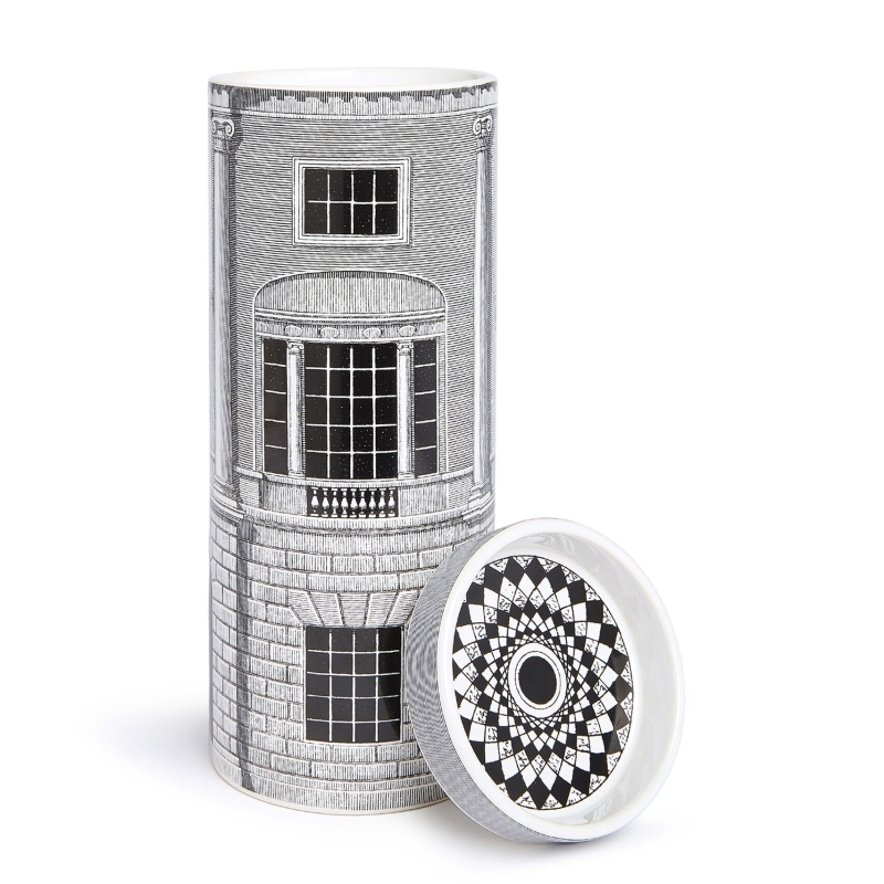 Fornasetti Nel Mentre Tall scented Candle. Architettura Décor