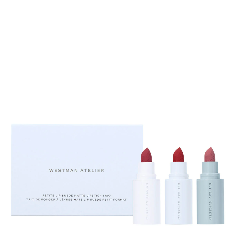 PETITE LIP SUEDE MATTE LIPSTICK TRIO. Westman atelier